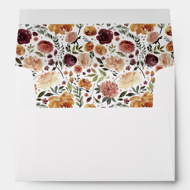 Enveloppe Rustic Bloom Adresse de retour (Dos (Bas))
