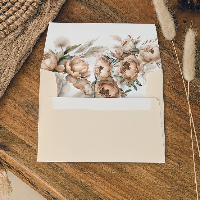 Enveloppe Rustic Boho Wedding Return Address Envelope (Créateur téléchargé)