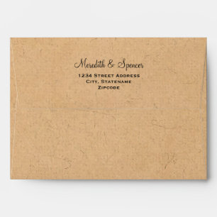 Enveloppe Rustic Country Kraft Mariage papier 5x7