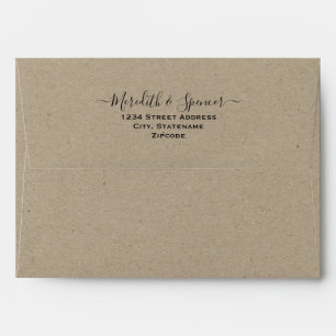 Enveloppe Rustic Country Kraft Mariage papier 5x7