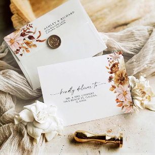 Enveloppe Rustic Fall quitte Mariage