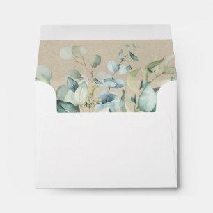 Enveloppe Rustic Gold Green Mariage Adresse pré-imprimée RSV