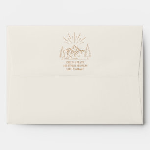 Enveloppe Rustic Goldenrod Mariage de forêt de montagne