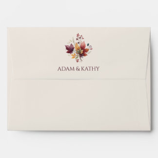 Enveloppe Rustic Maple Leaf Fall Wedding Envelope