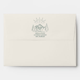 Enveloppe Rustic Mariage de la forêt d'Emerald Mountain