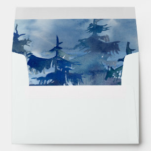 Enveloppe Rustic Mountain Forest A7 Adresse de retour