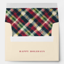 Rustic Tartan Plaid Custom Christmas Holiday