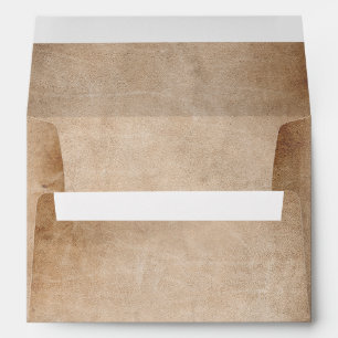 Enveloppe Rustic Vintage Parchment Adresse de retour