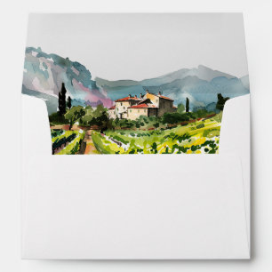 Enveloppe Rustic Winery Mariage paysage