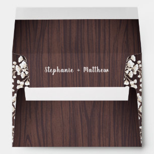 Enveloppe Rustic Wood Babys Respire Gypsophila Mariage