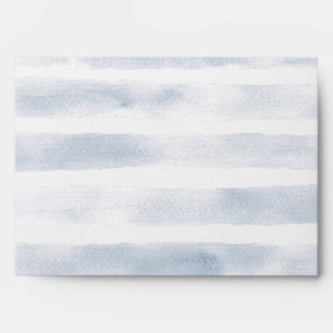 Enveloppe Rustique Boho blanc aquarelle rayures texture