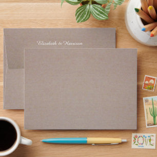 Enveloppe Rustique Country Kraft Mariage