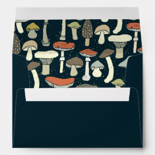 Enveloppe Rustique Elegant Bois Wild Champhrooms Mariage