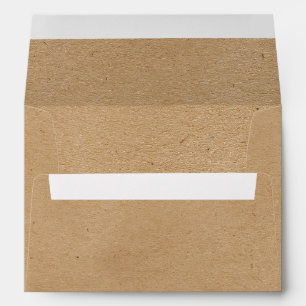 Enveloppe Rustique Faux Brown Kraft Motif de céréales en pap