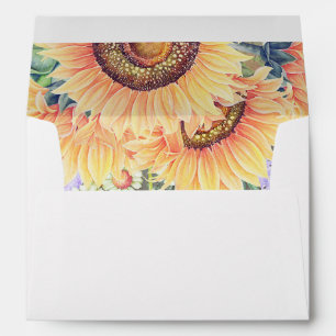 Enveloppe Rustique floral d'aquarelle botanique de