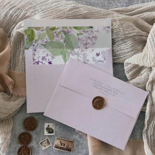 Enveloppe Rustique Lilac   Lavande Faire-part de mariage