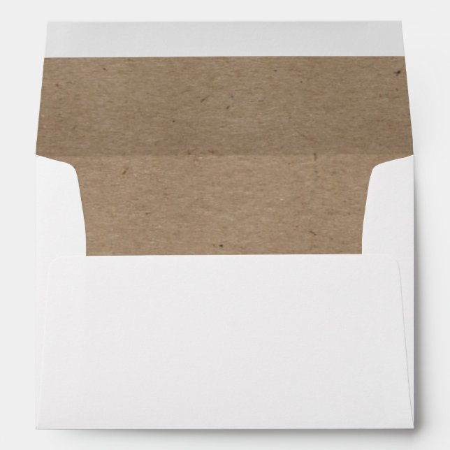 Enveloppe Rustique Mariage papier Kraft (Dos (Bas))