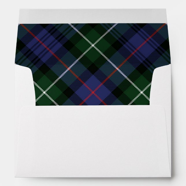 Enveloppe Rustique Plaid Green Classic MacKenzie Tartan (Dos (Bas))