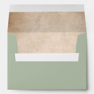 Enveloppe Rustique Sage Green Script Parchment Adresse de re