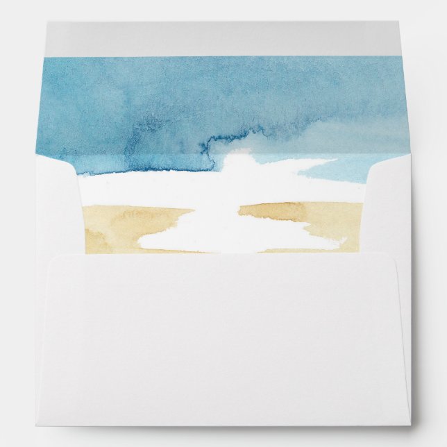 Enveloppe Sable d'aquarelle et Mariage marin (Dos (Bas))