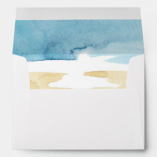 Enveloppe Sable d'aquarelle et Mariage marin