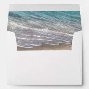 Enveloppe Sable De Plage Thème Élégant Tropical Moderne Mari