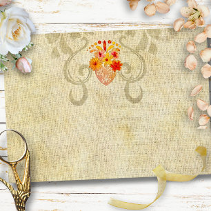 Enveloppe Sacré-Cœur Baroque Vintage Mariage Mexicain