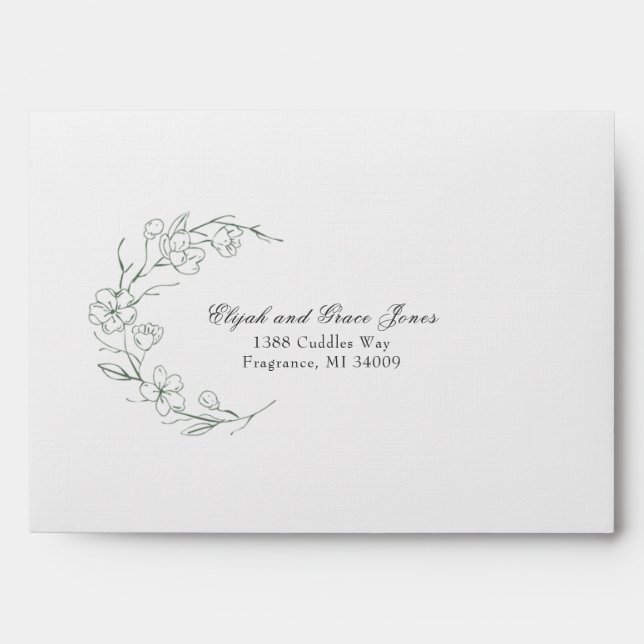 Enveloppe Sage Dream Faire-part de mariage (Devant)