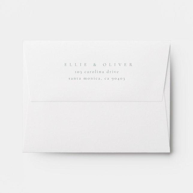 Enveloppe Sage Green Boho Photo Mariage Moderne (Dos (Haut rabat))