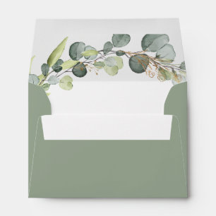 Enveloppe Sage Green Détails du Mariage Eucalyptus Green