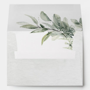 Enveloppe Sage Green Eucalyptus Minimaliste Mariage botaniqu