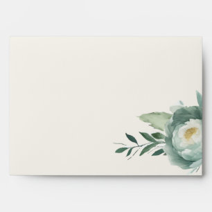 Enveloppe Sage Green Floral Faire-part de mariage