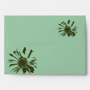 Enveloppe Sage Green Gerbera