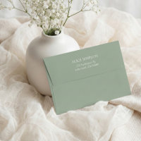 Enveloppe Sage Green simple et élégante
