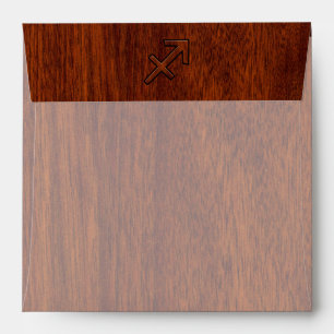 Enveloppe Sagittarius Zodiac Connexion Mahogany Style Bois