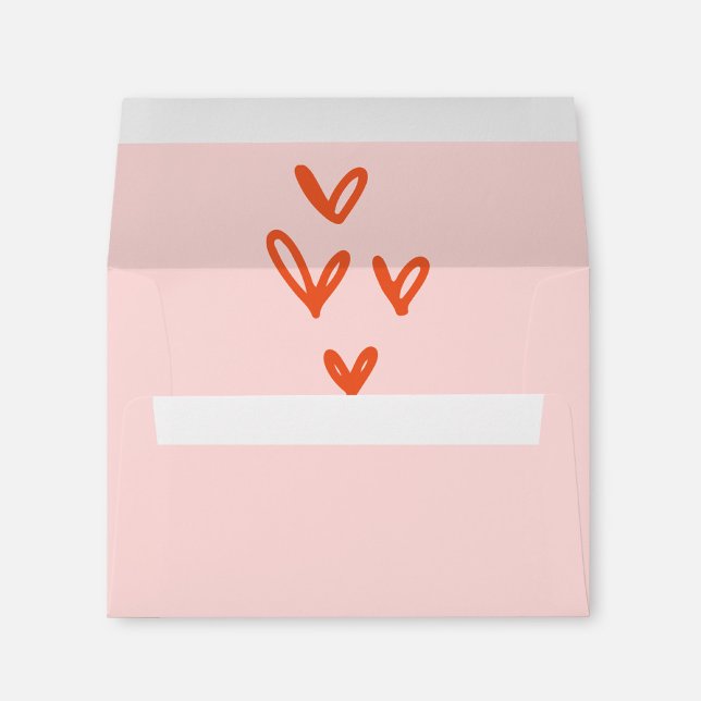 Enveloppe Saint Valentin Coeurs rouge et rose (Créateur téléchargé)