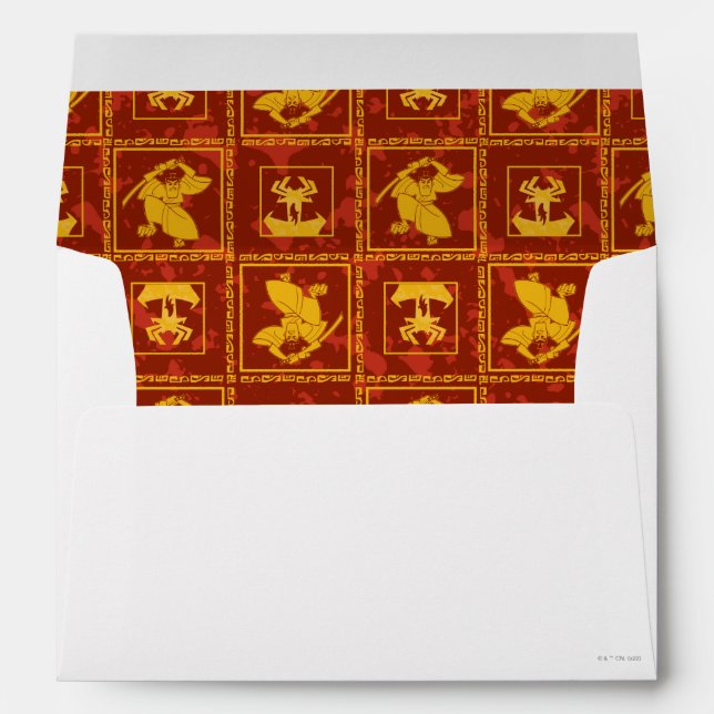 Enveloppe Samurai Jack & Aku Golden Silhouette Motif (Dos (Bas))