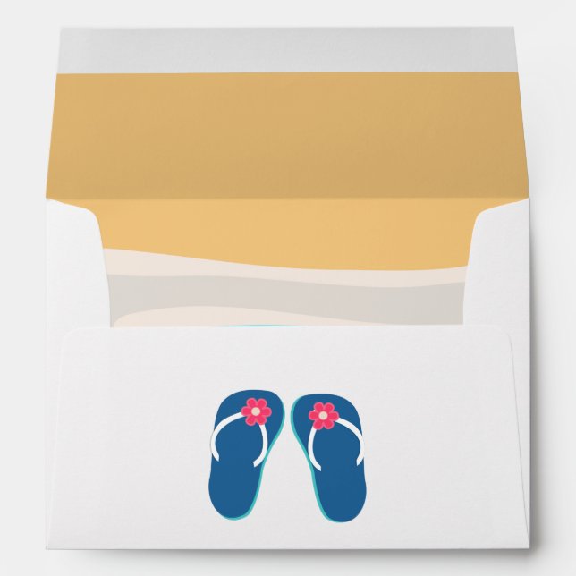 Enveloppe Sandales de fête de plage d'été (Dos (Bas))