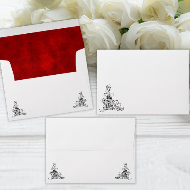 Enveloppe Saveurs noires et Mariage rouge velours (Créateur téléchargé)