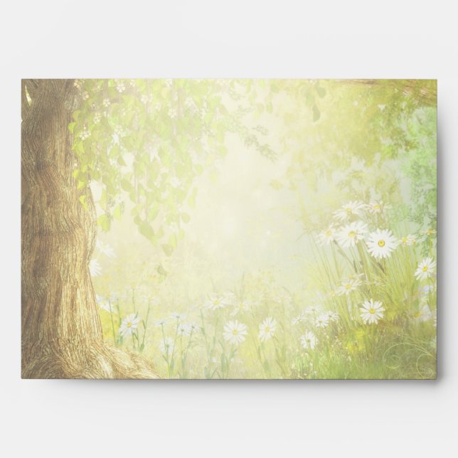 Enveloppe Scène forestière enchantée (Devant)