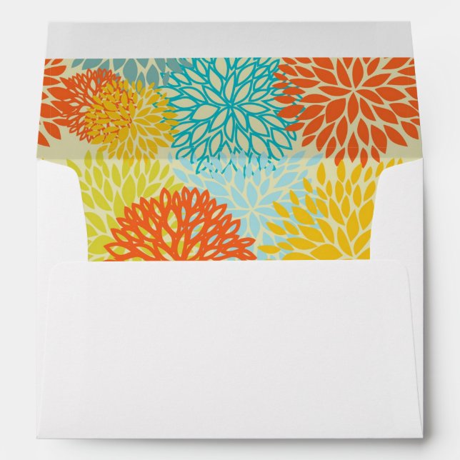 Enveloppe Schéma floral 3 (Dos (Bas))