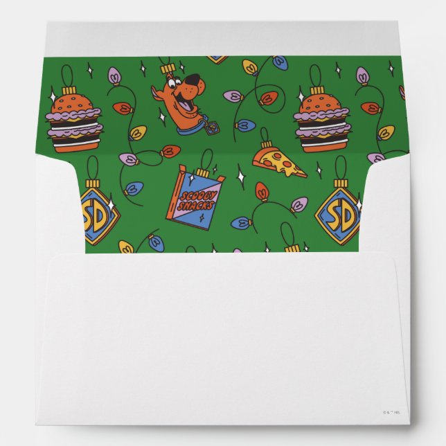 Enveloppe Scooby-Doo Holiday Snack Lights Pattern (Dos (Bas))
