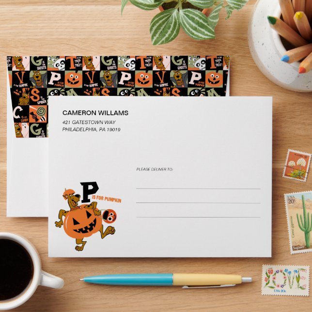 Enveloppe Scooby-Doo | Motif Halloween (Desk)