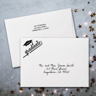 Enveloppe Script de graduation moderne lié
