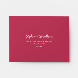 Enveloppe Script minimaliste moderne Auto-adresse RSVP