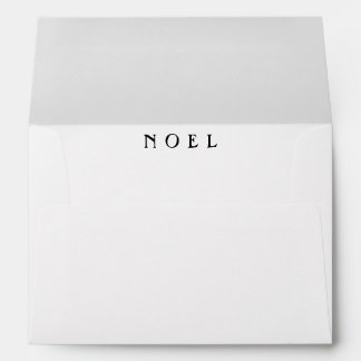 Enveloppe Script "NOEL" Noir Élégant Entreprise Personnelle