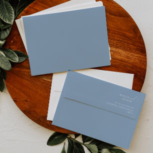 Enveloppe Script Whimsical   Dusty Blue Faire-part de mariag