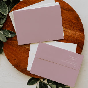 Enveloppe Script Whimsical Dusty Rose Faire-part de mariag
