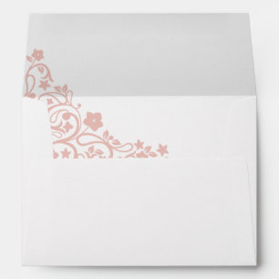 Enveloppe Secret Jardin Blush rose Floral Lovebirds Mariage