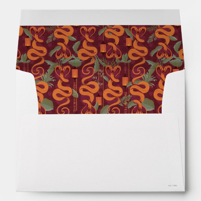 Enveloppe Serpent Luxe Motif - Le Lotus Blanc (Dos (Bas))